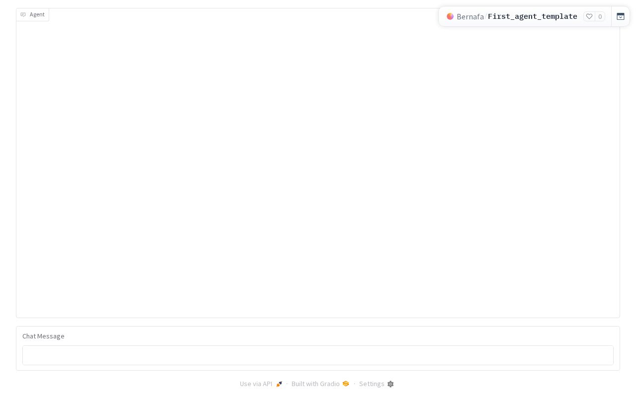 Preview of First Agent Template