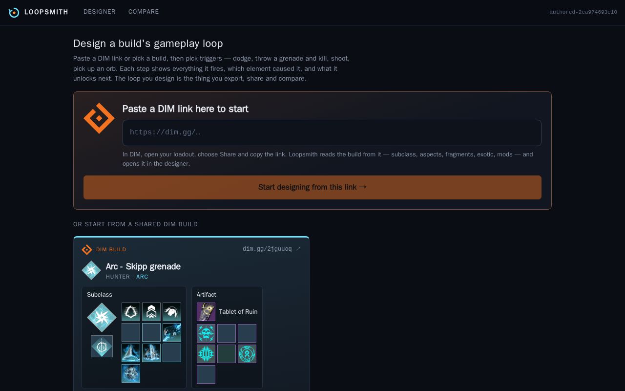 Preview of Destiny Loopsmith