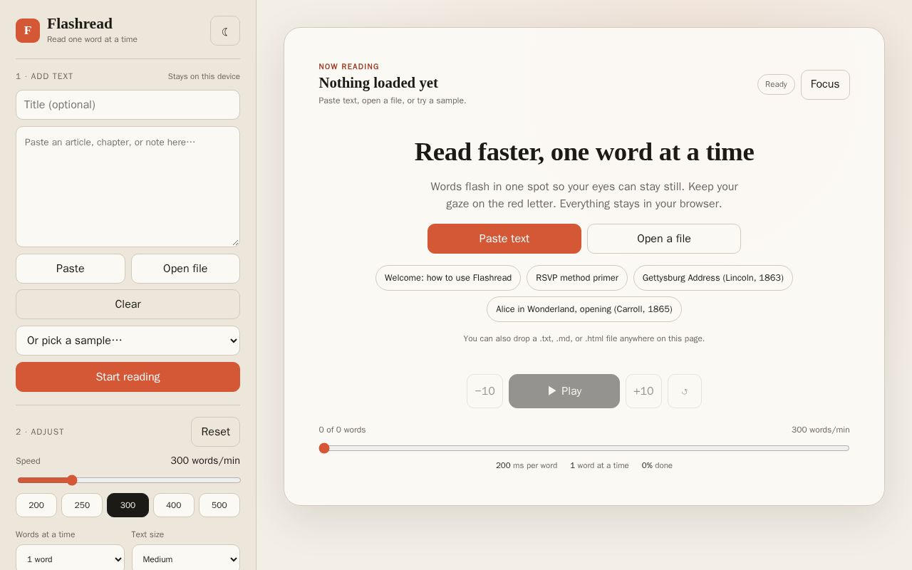 Preview of Flashread