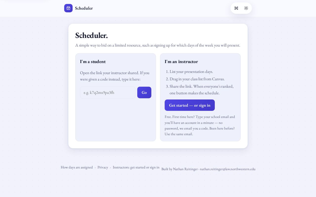 Preview of Scheduler