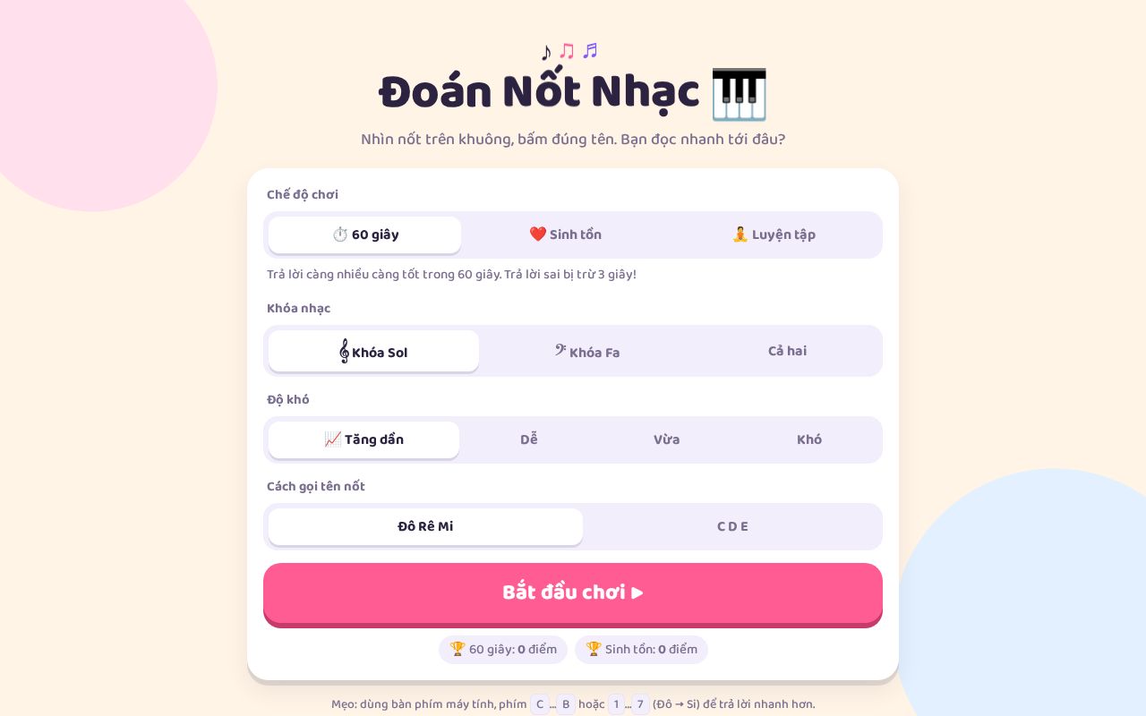 Preview of Piano Note Game