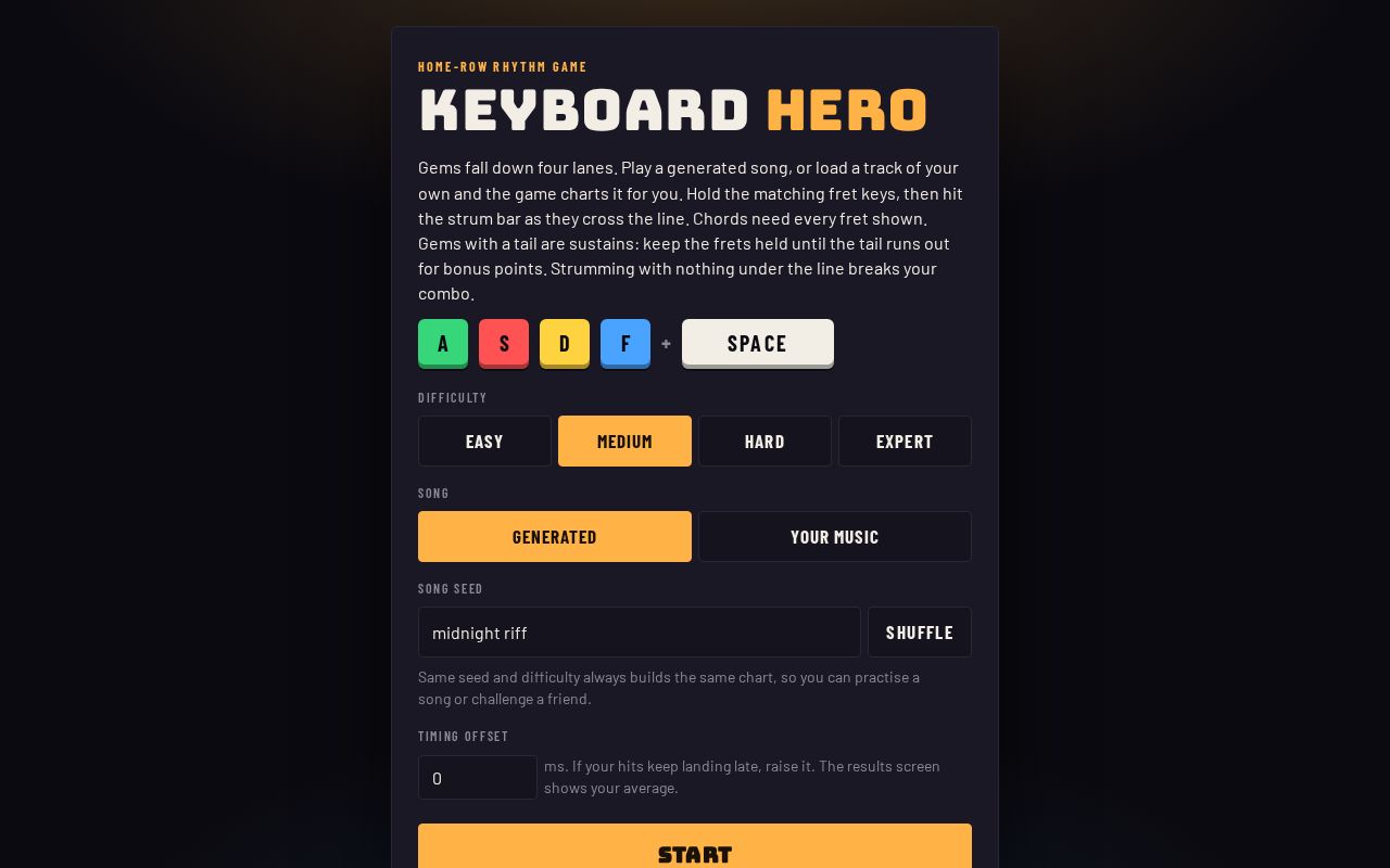 Preview of Keyboard Hero