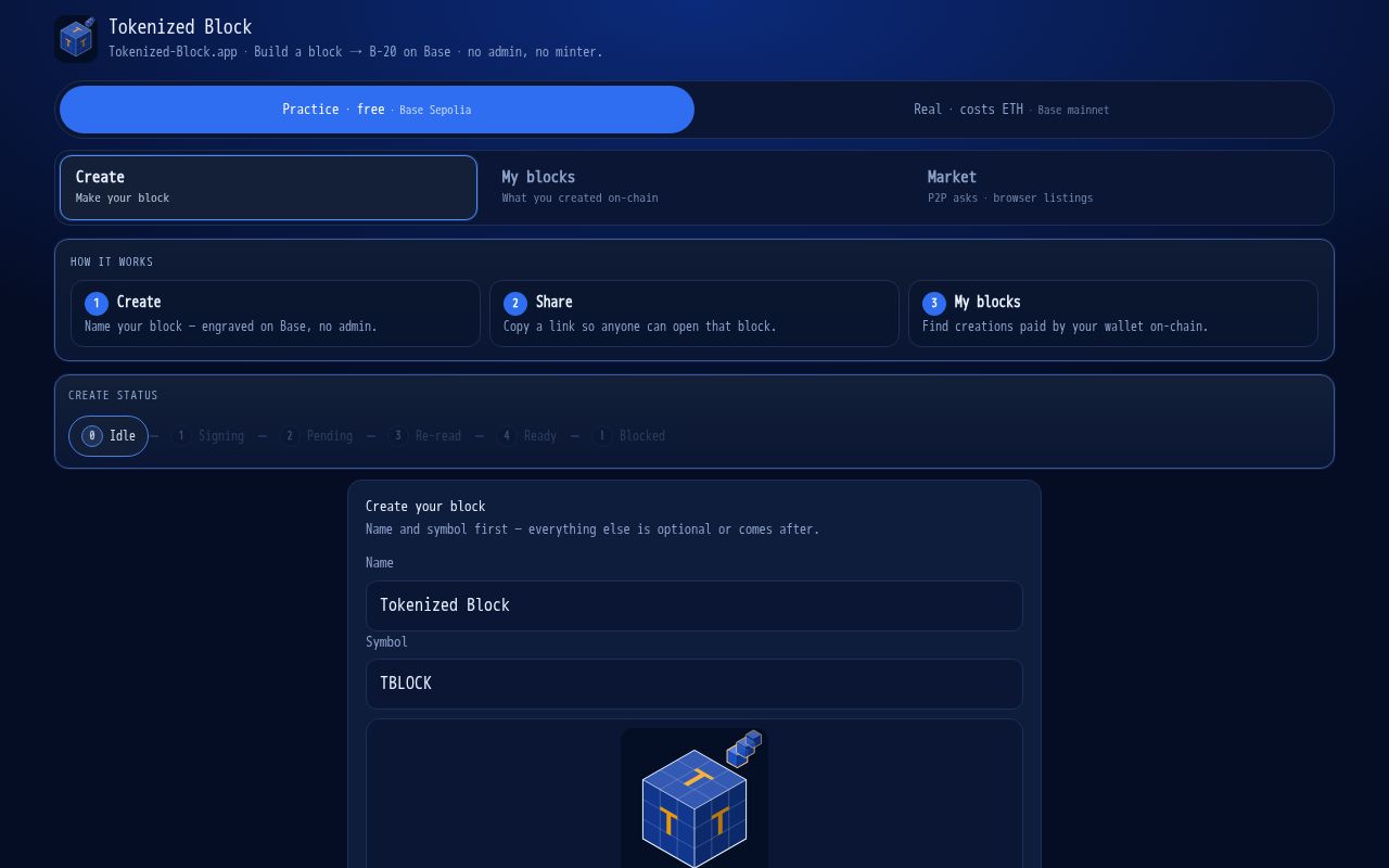 Preview of Tokenized Block Github Io