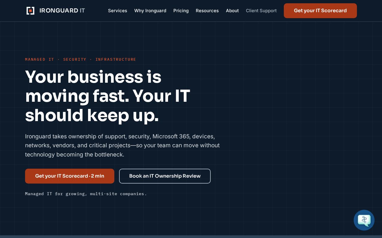 Preview of Ironguard Website