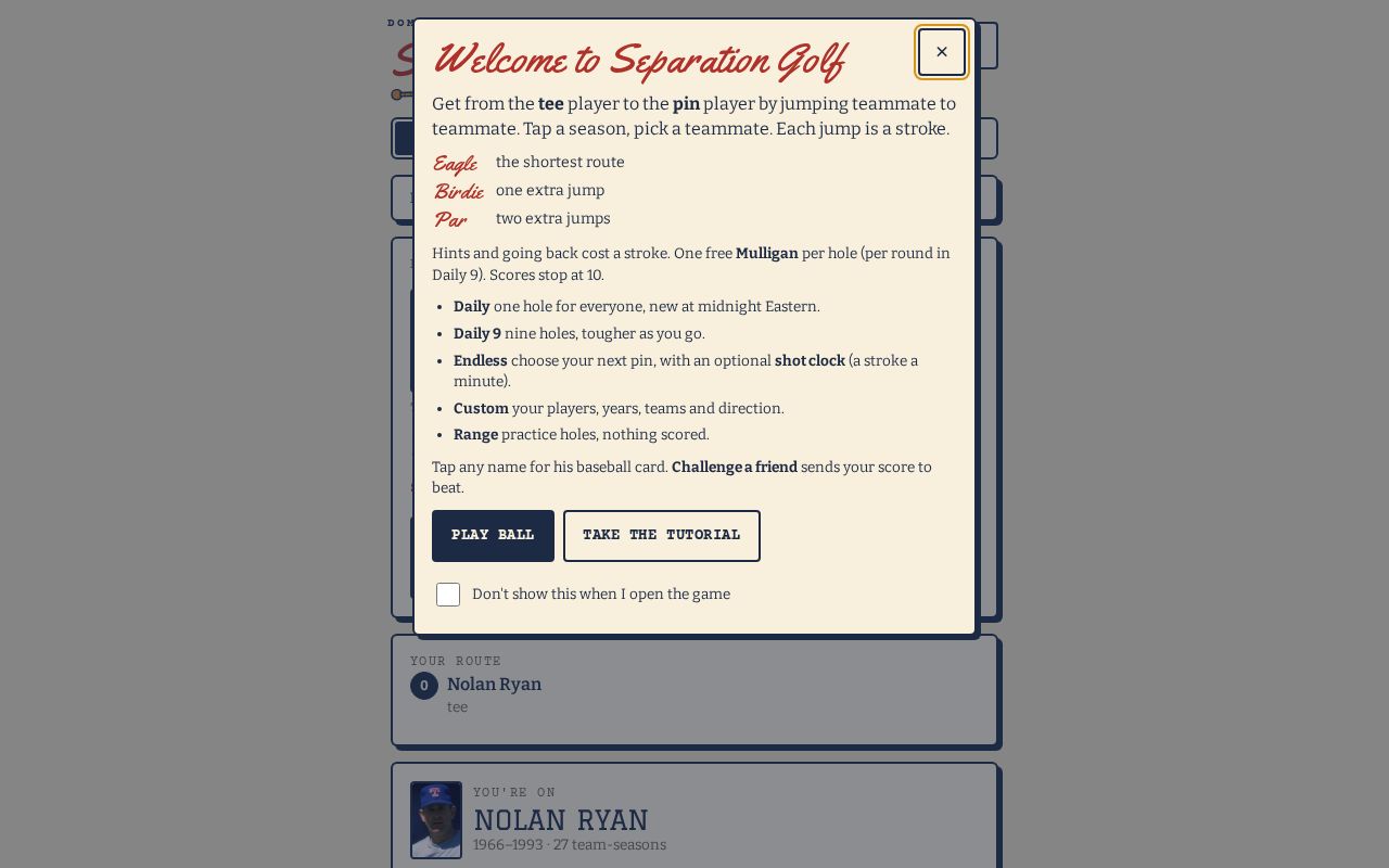 Preview of Separation Golf
