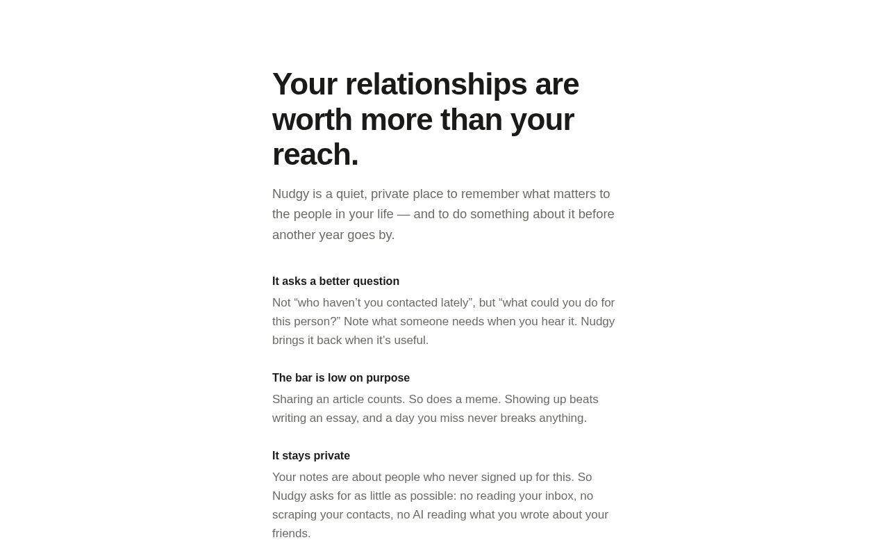 Preview of Nudgy Site