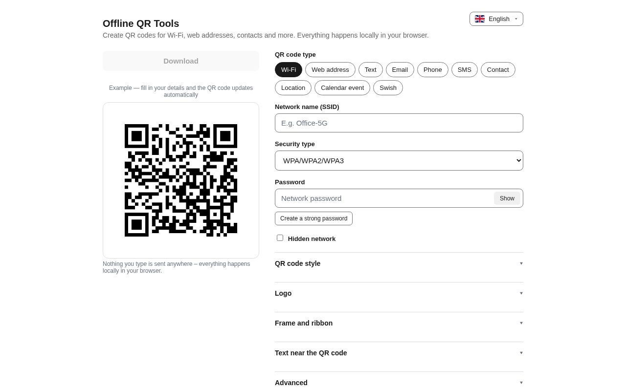 Preview of Offline Qr Tools
