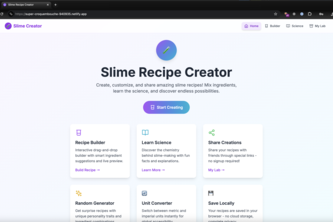 Preview of Slime Recipe Creator