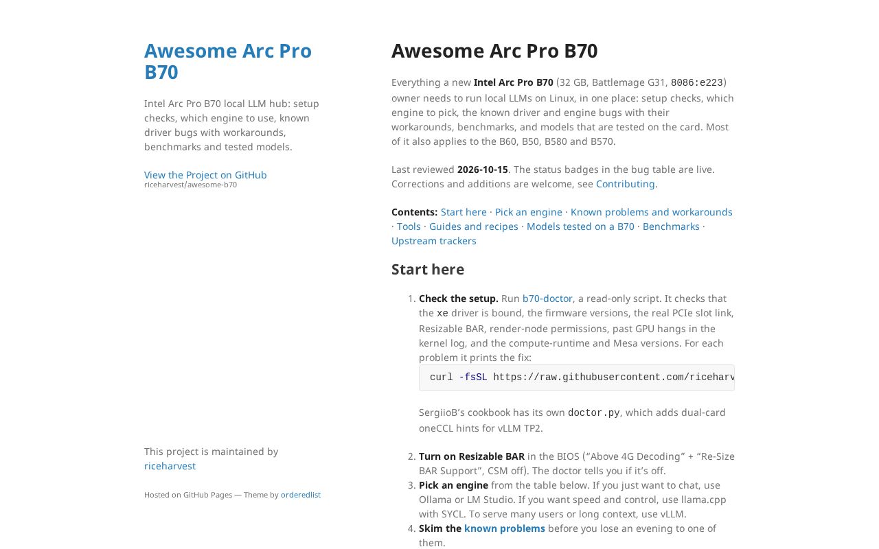 Preview of Awesome B70