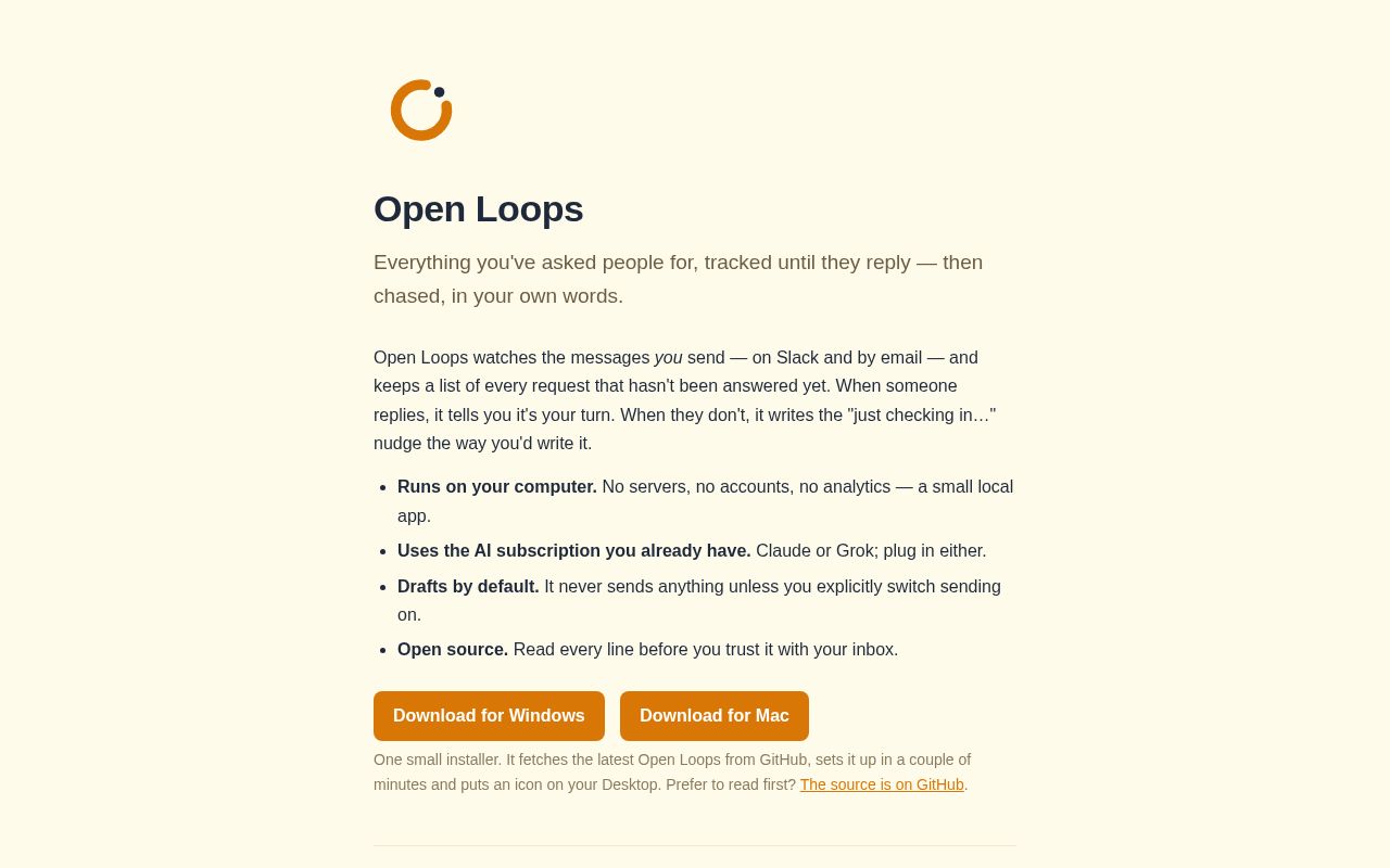 Preview of Open Loops