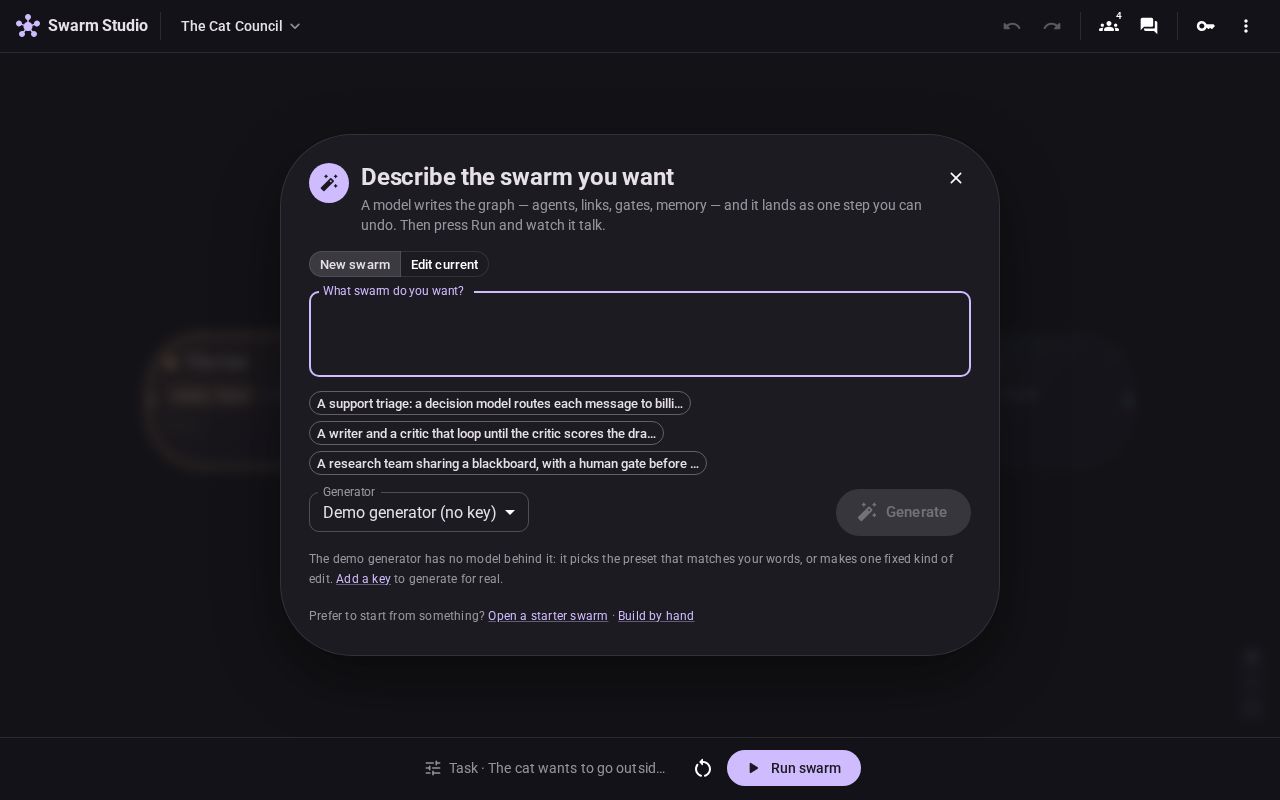 Preview of Swarm Studio