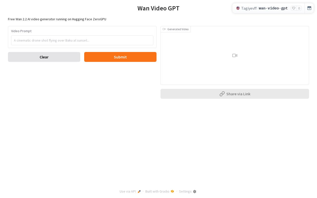 Preview of Wan Video Gpt