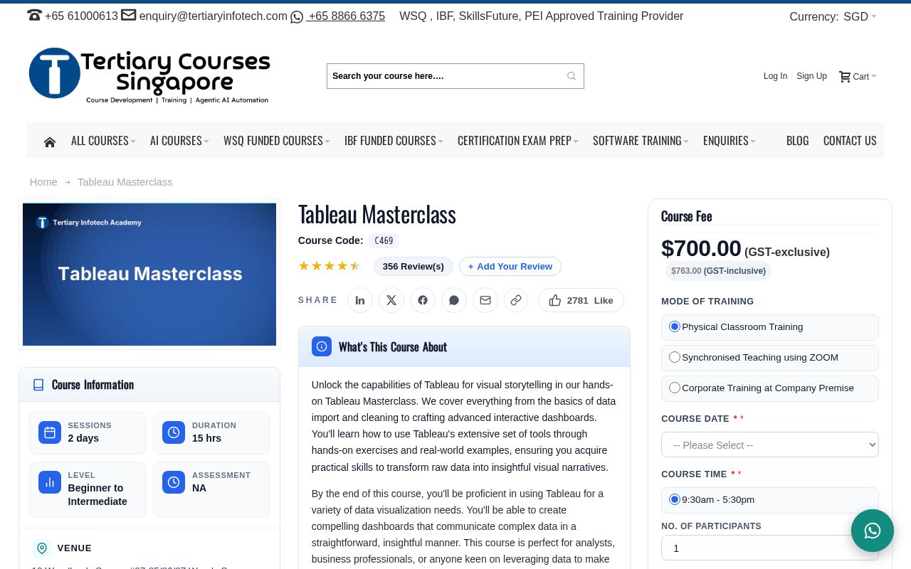 Preview of C469 Tableau Masterclass