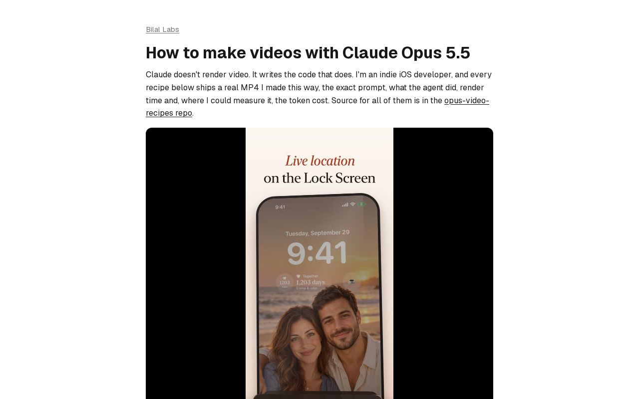 Preview of Opus Video Recipes