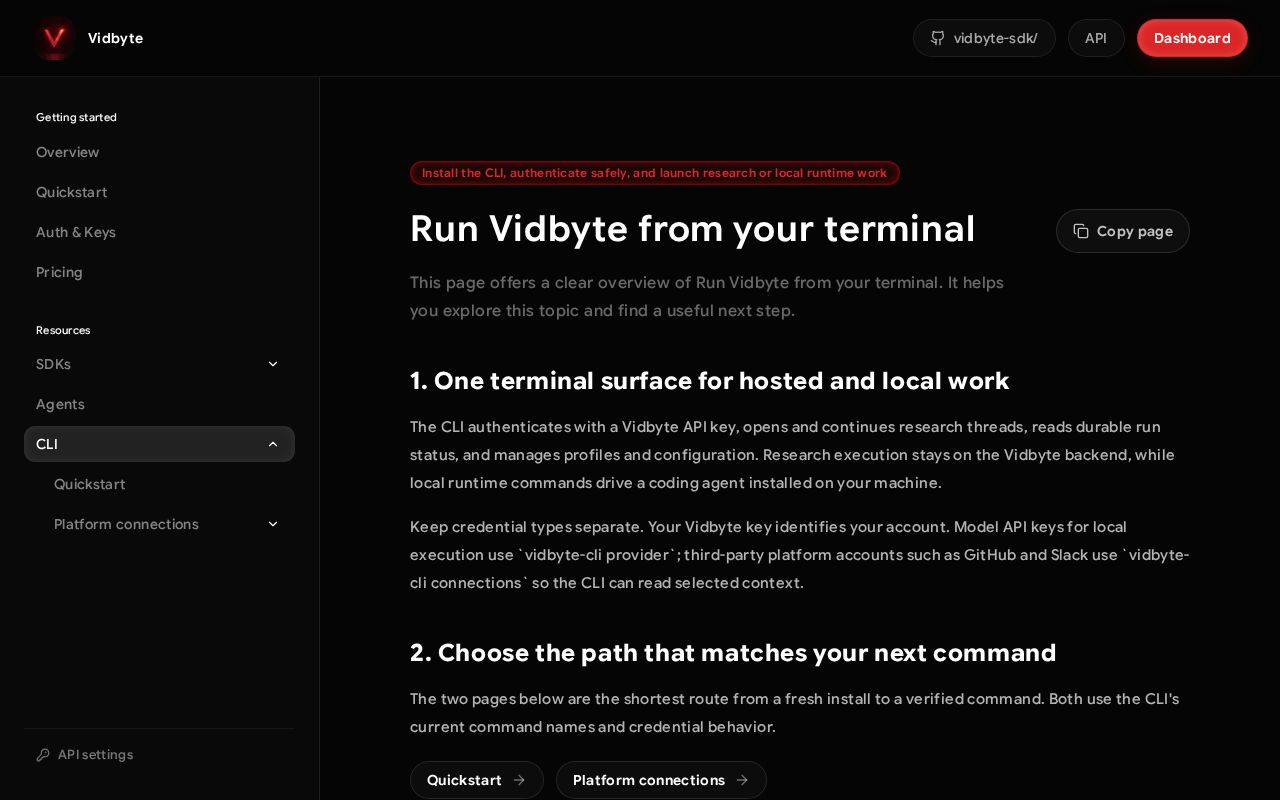 Preview of Vidbyte Cli