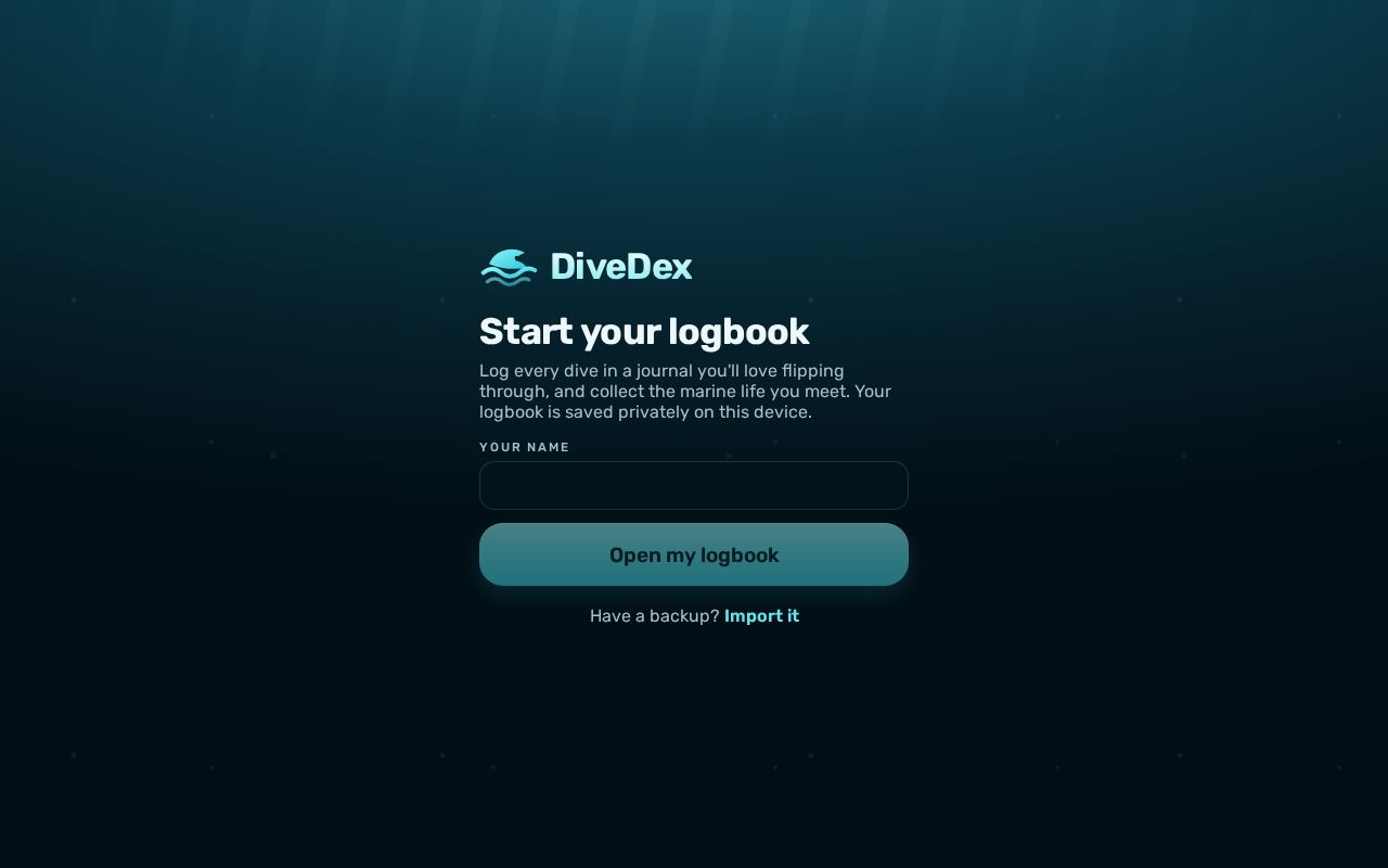 Preview of DiveDex