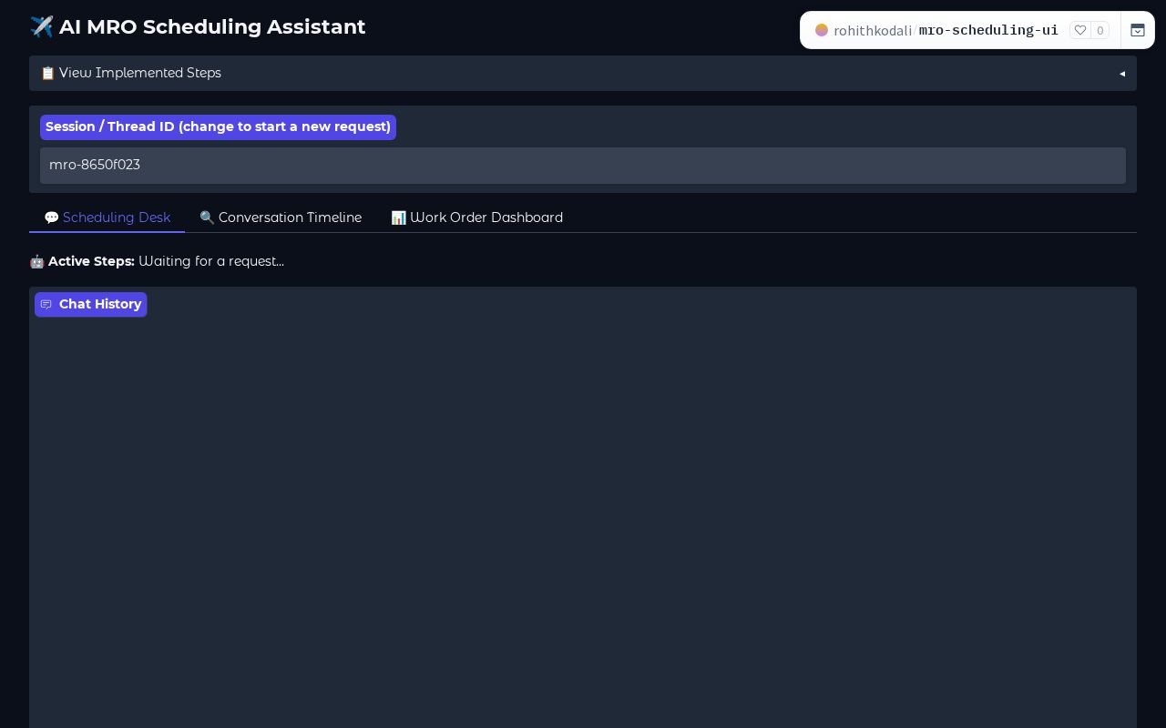 Preview of Mro Scheduling Ui