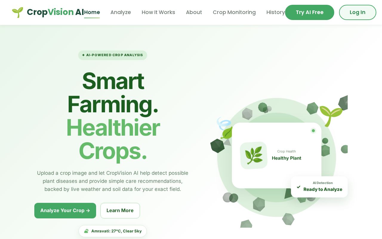 Preview of Cropvision Frontend