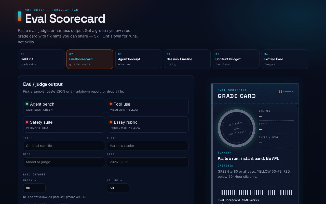 Preview of Eval Scorecard