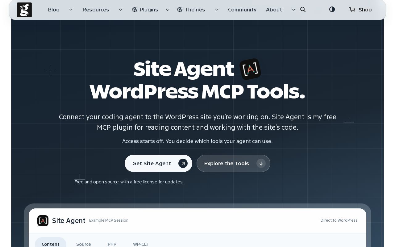 Preview of Site Agent