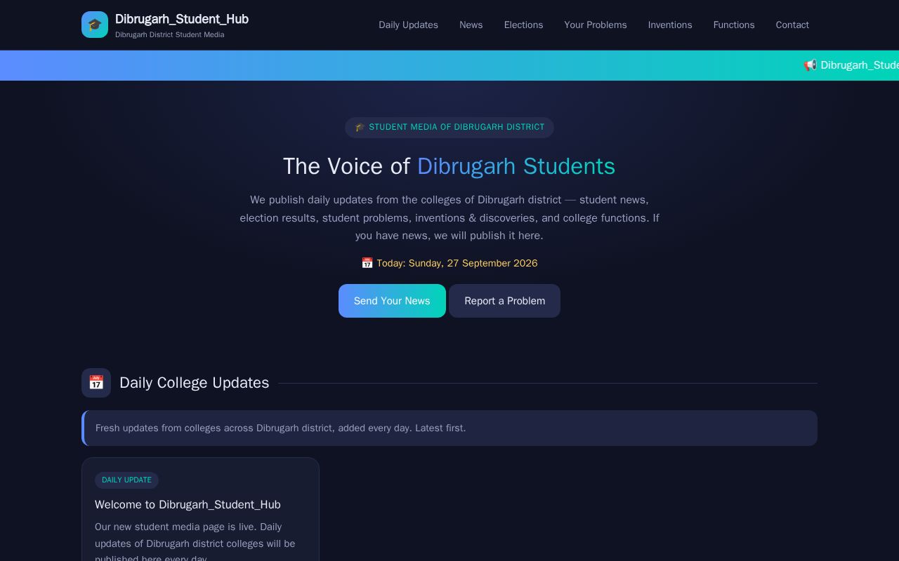 Preview of Dibrugarh Student Hub