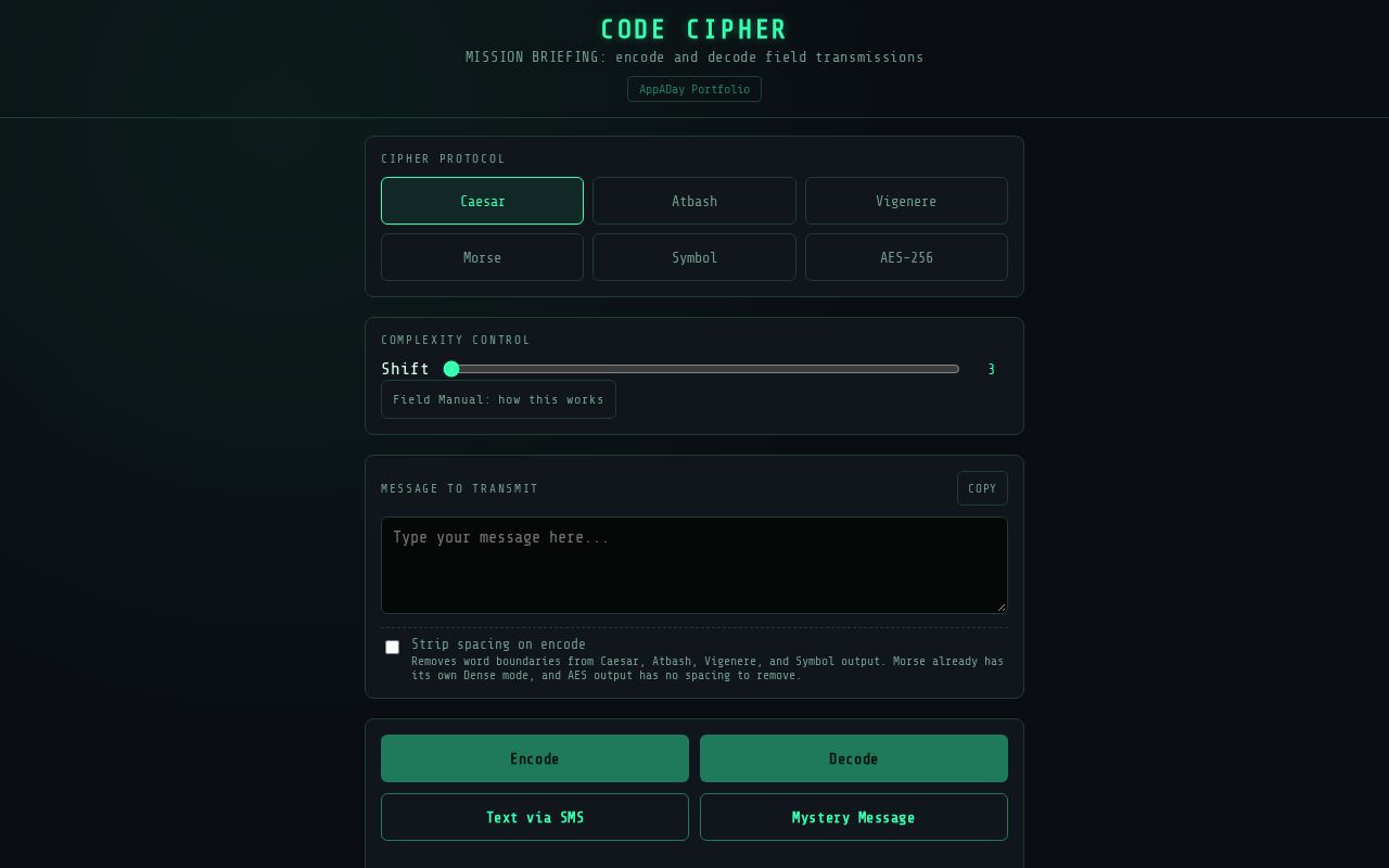 Preview of Appaday 122 Code Cipher