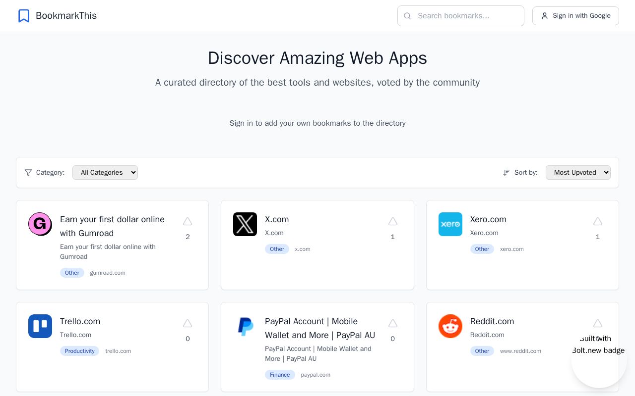 Preview of BookmarkThis App -Discover & Share the Web through Bookmarks