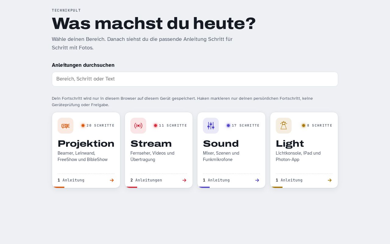 Preview of Technikpult-Anleitungen