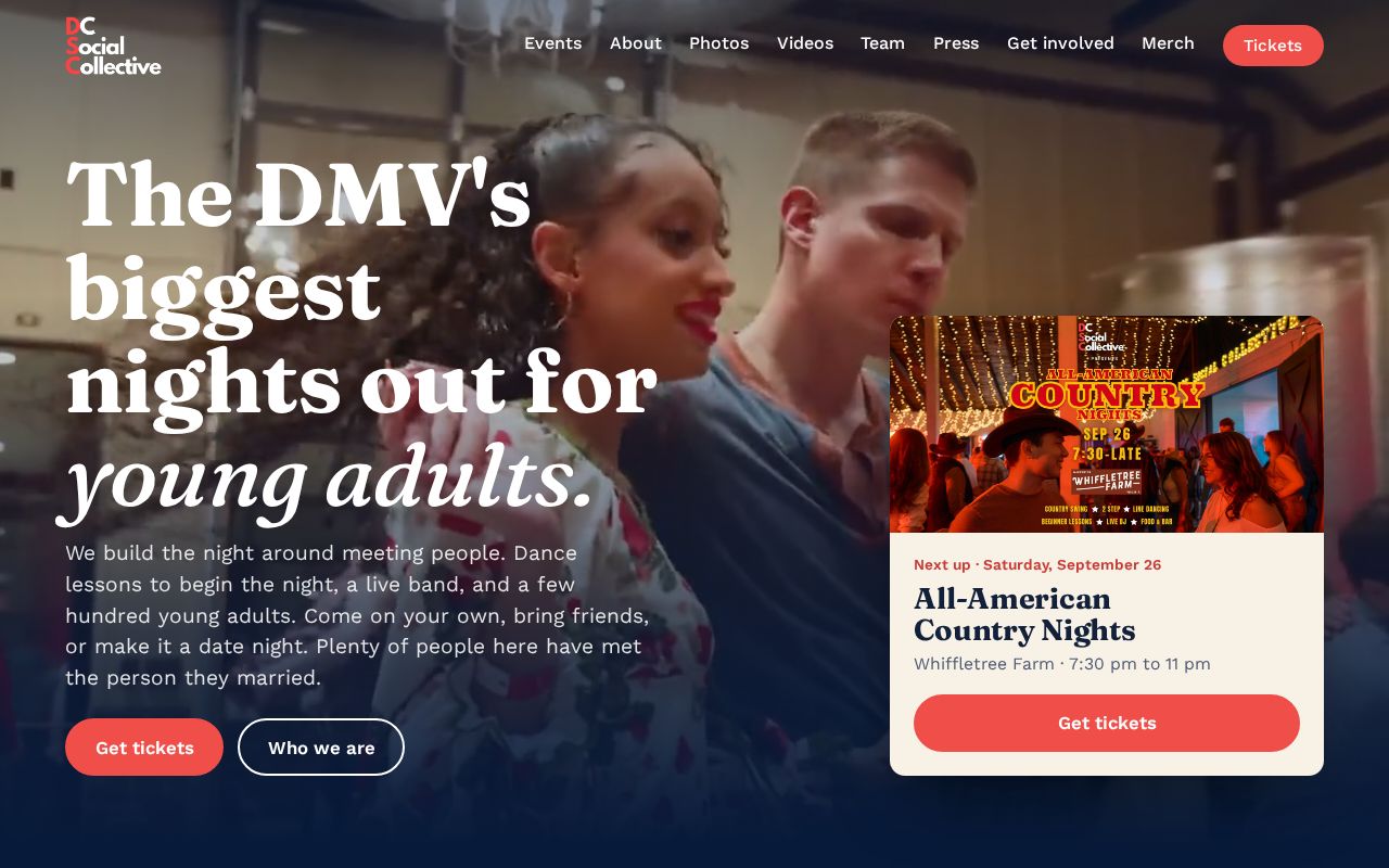 Preview of DC Social Collective site prototype (Eleventy)