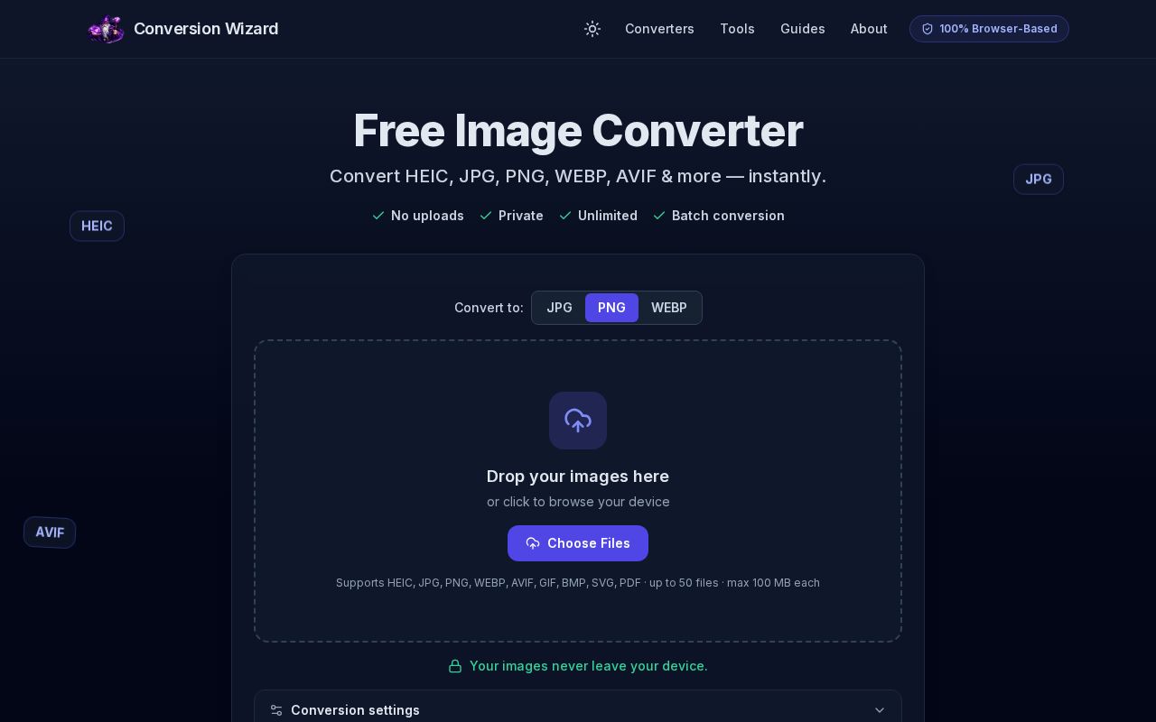 Preview of Conversion Wizard
