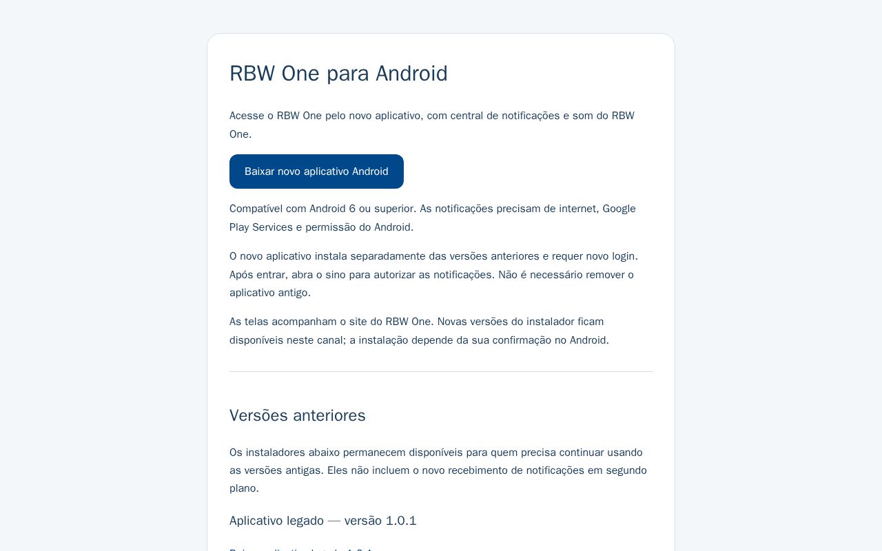 Preview of Rbw One Android