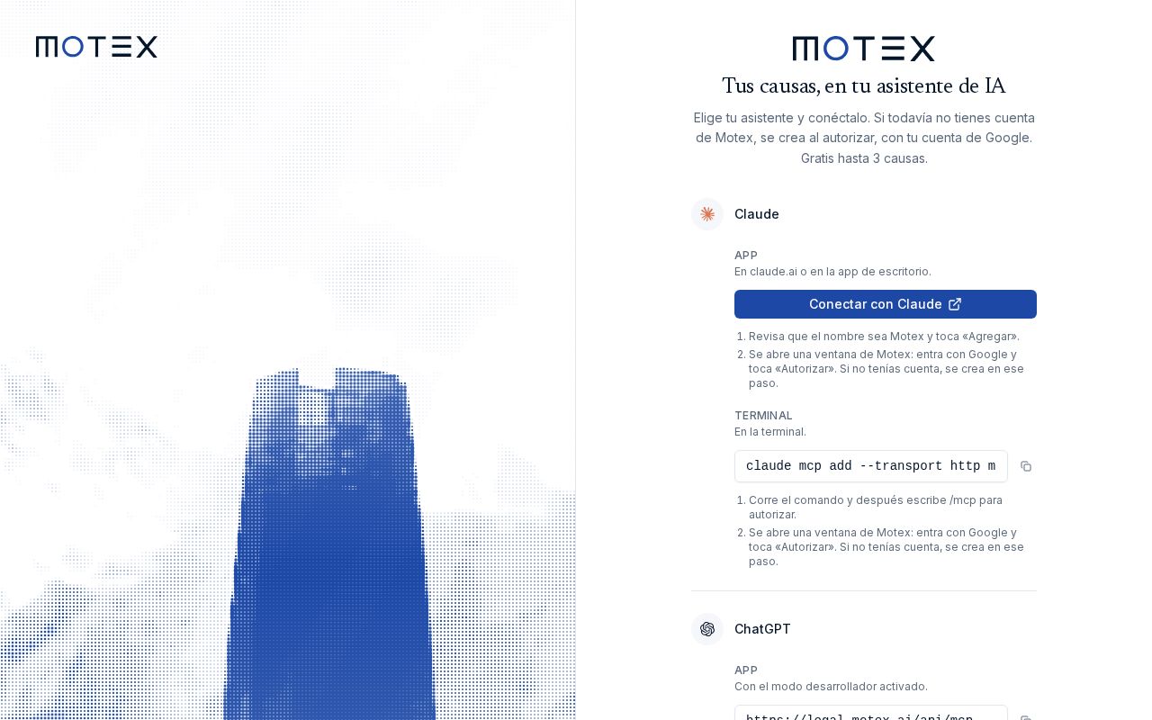 Preview of Conecta Motex con tu asistente de IA