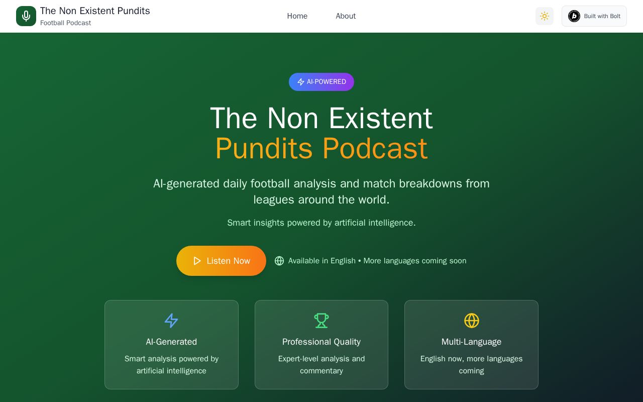 Preview of The Non Existent Pundits Podcast - The website