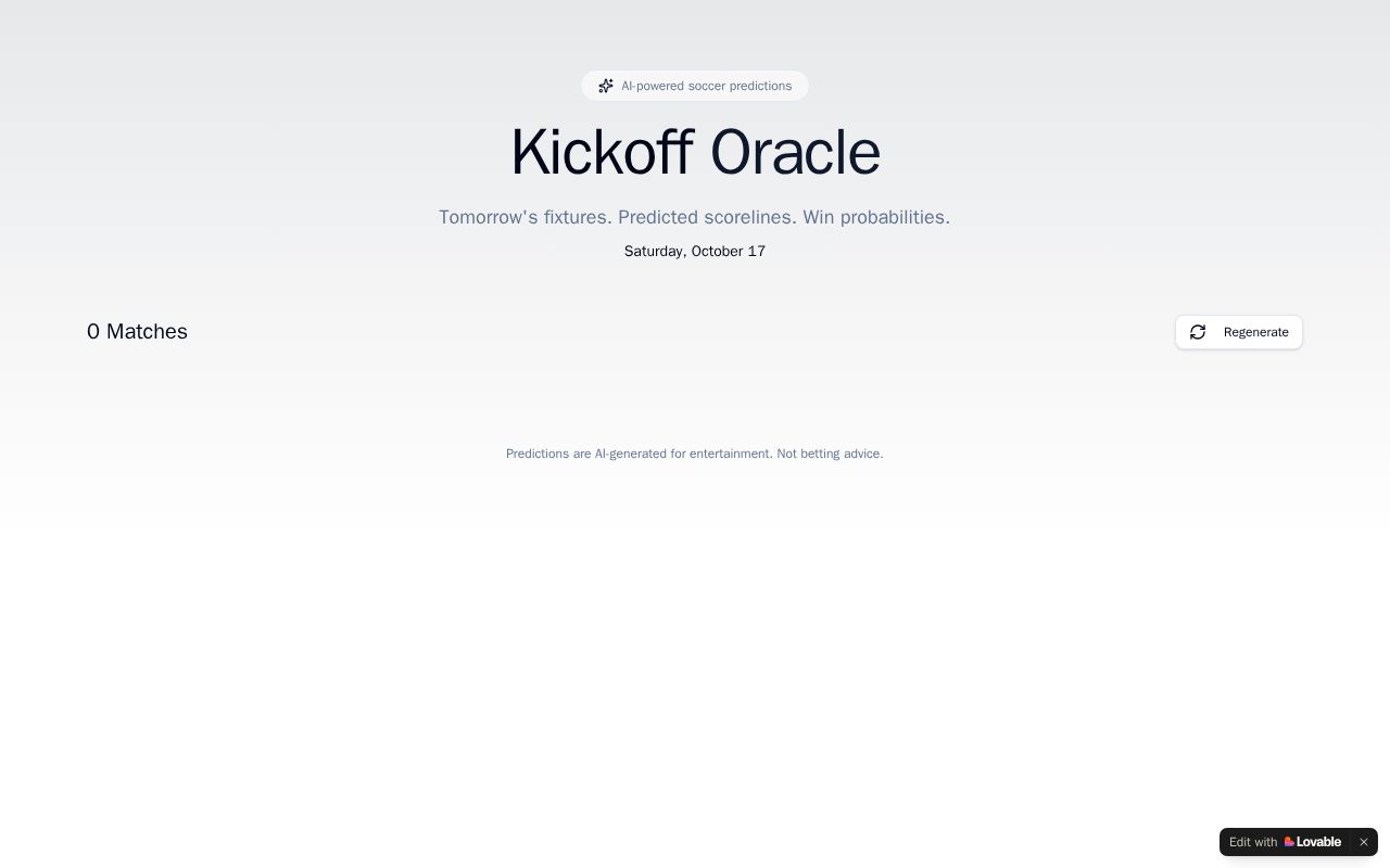 Preview of Kickoff Oracle