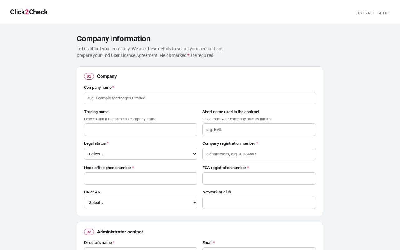 Preview of Contract Setup Demo