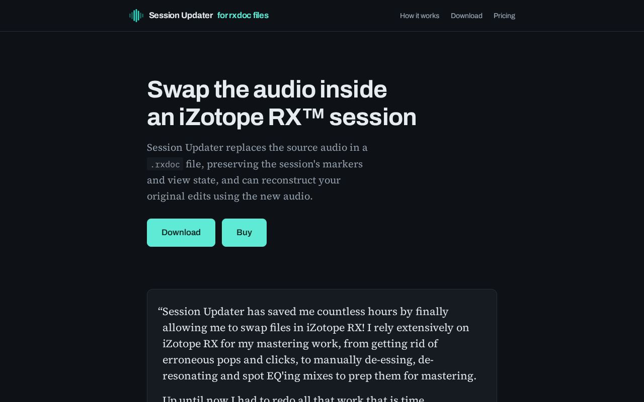 Preview of Session Updater For Rxdoc Files