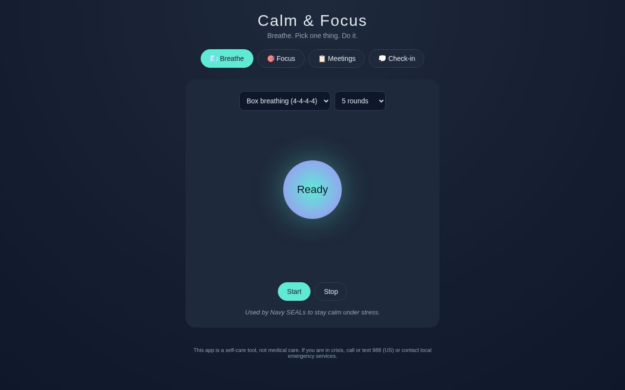 Preview of Calm & Focus