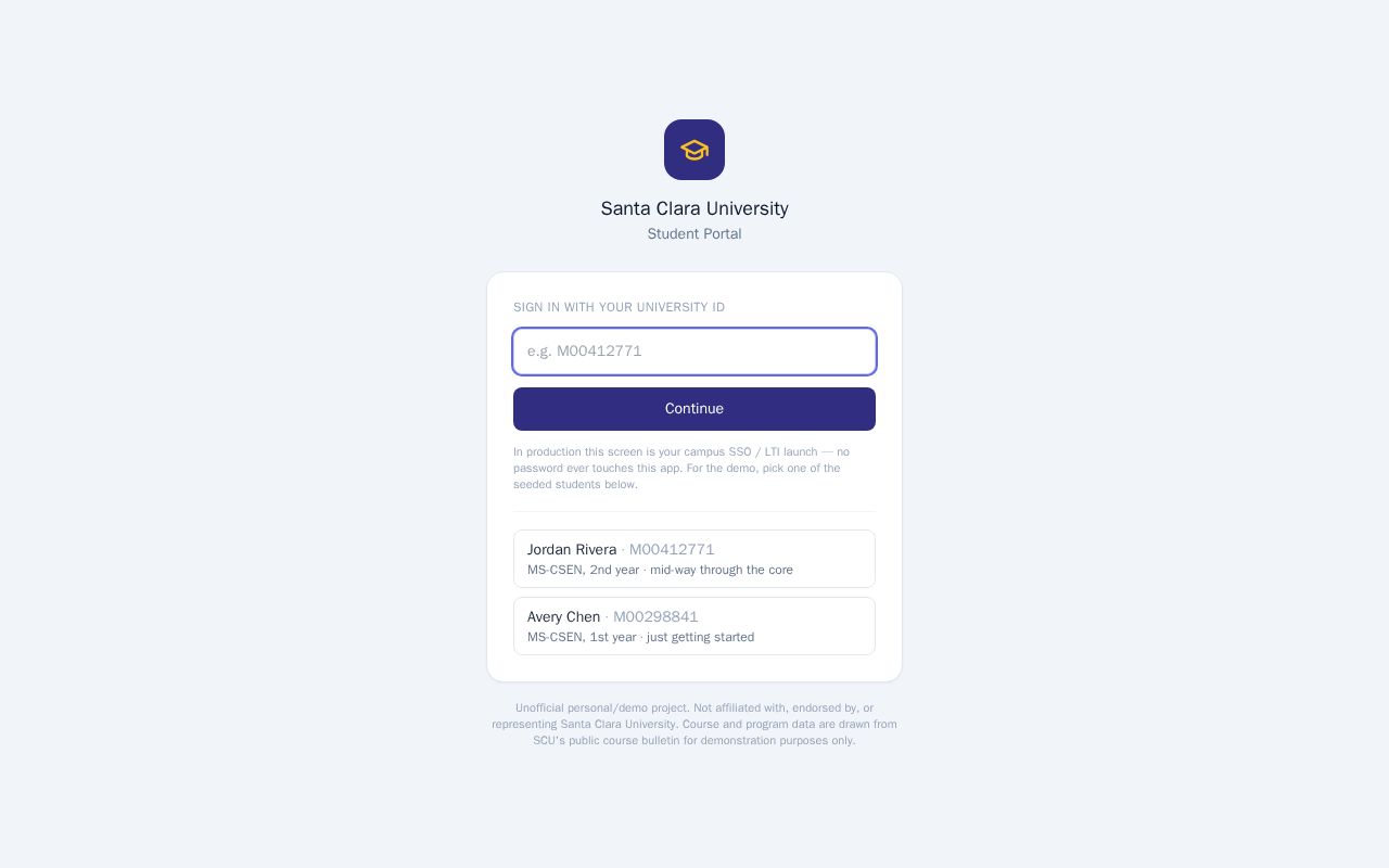 Preview of Campus Portal Integration Demo
