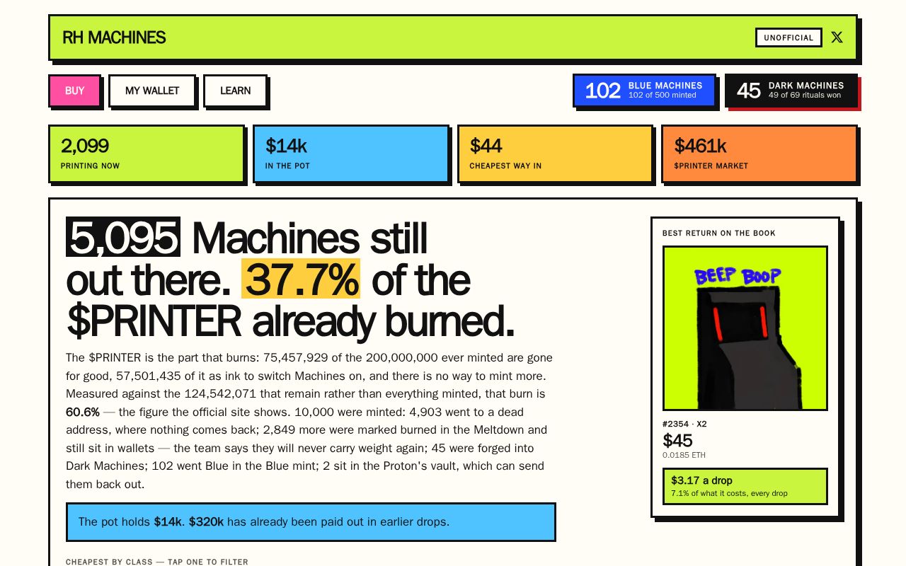 Preview of Unofficial RH MACHINES