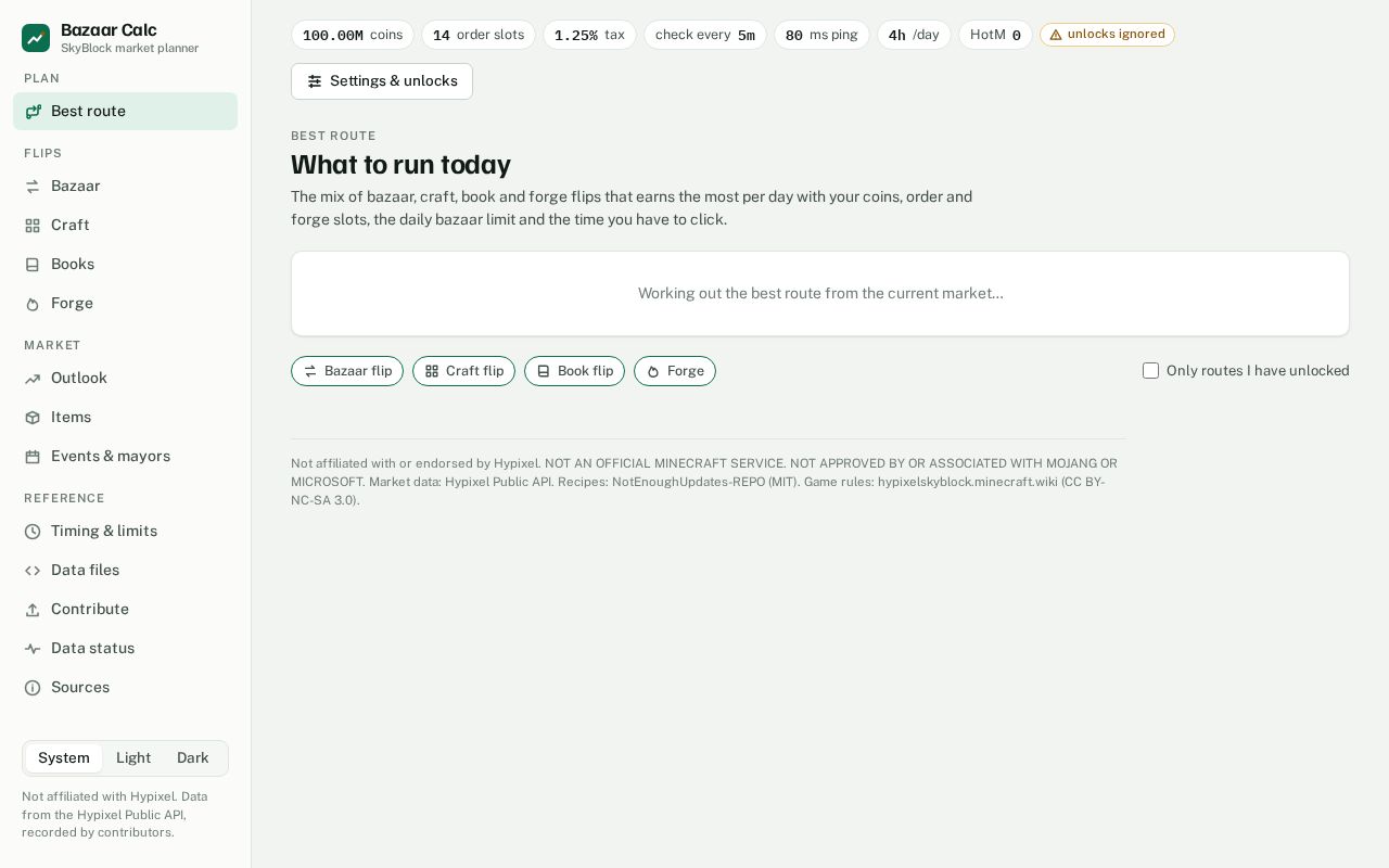 Preview of Bazaar Calc