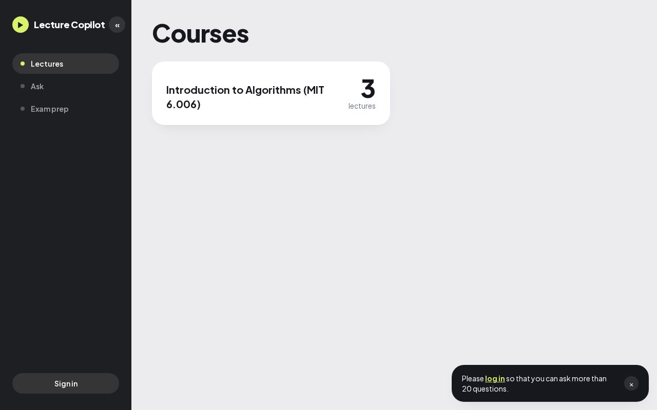 Preview of Lecture Copilot