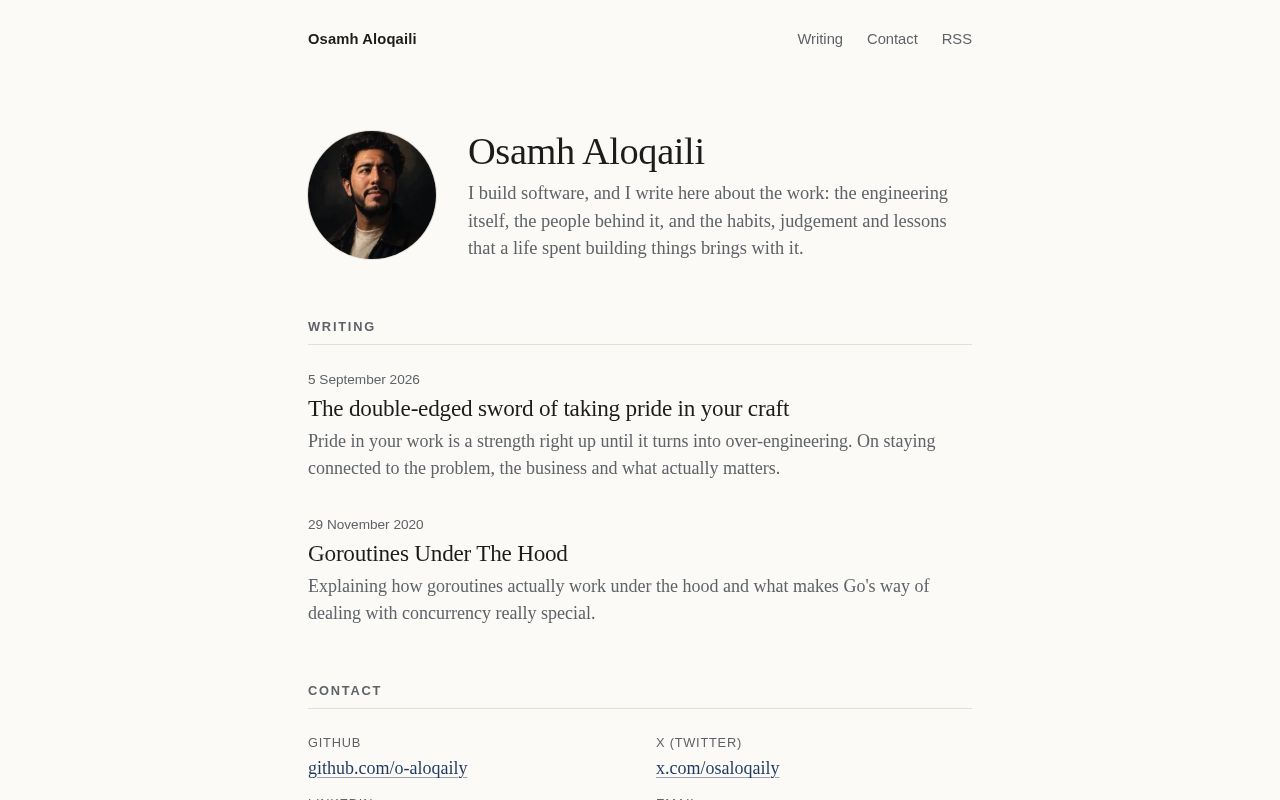 Preview of Personal site and blog — terminal-style static HTML