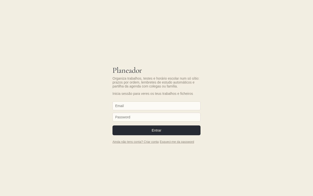 Preview of Planeador De Trabalhos E Testes