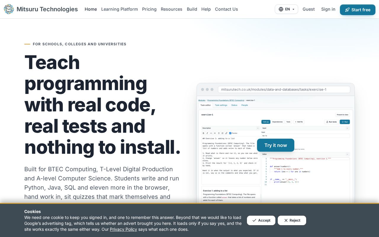 Preview of Learning Platform for Schools and Colleges