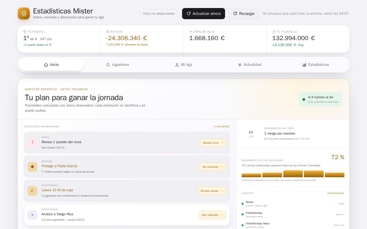 Preview of Estadísticas Mister