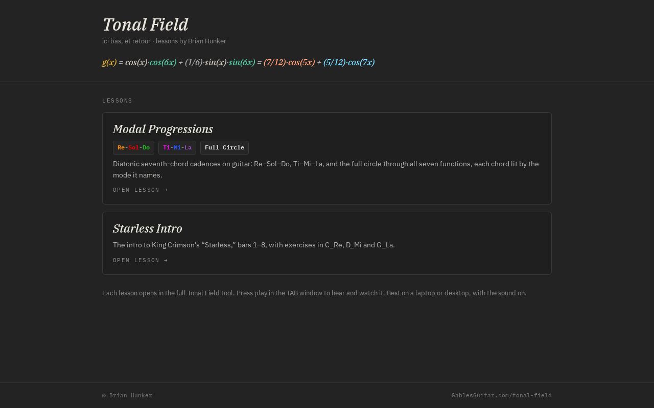Preview of Tonal Field