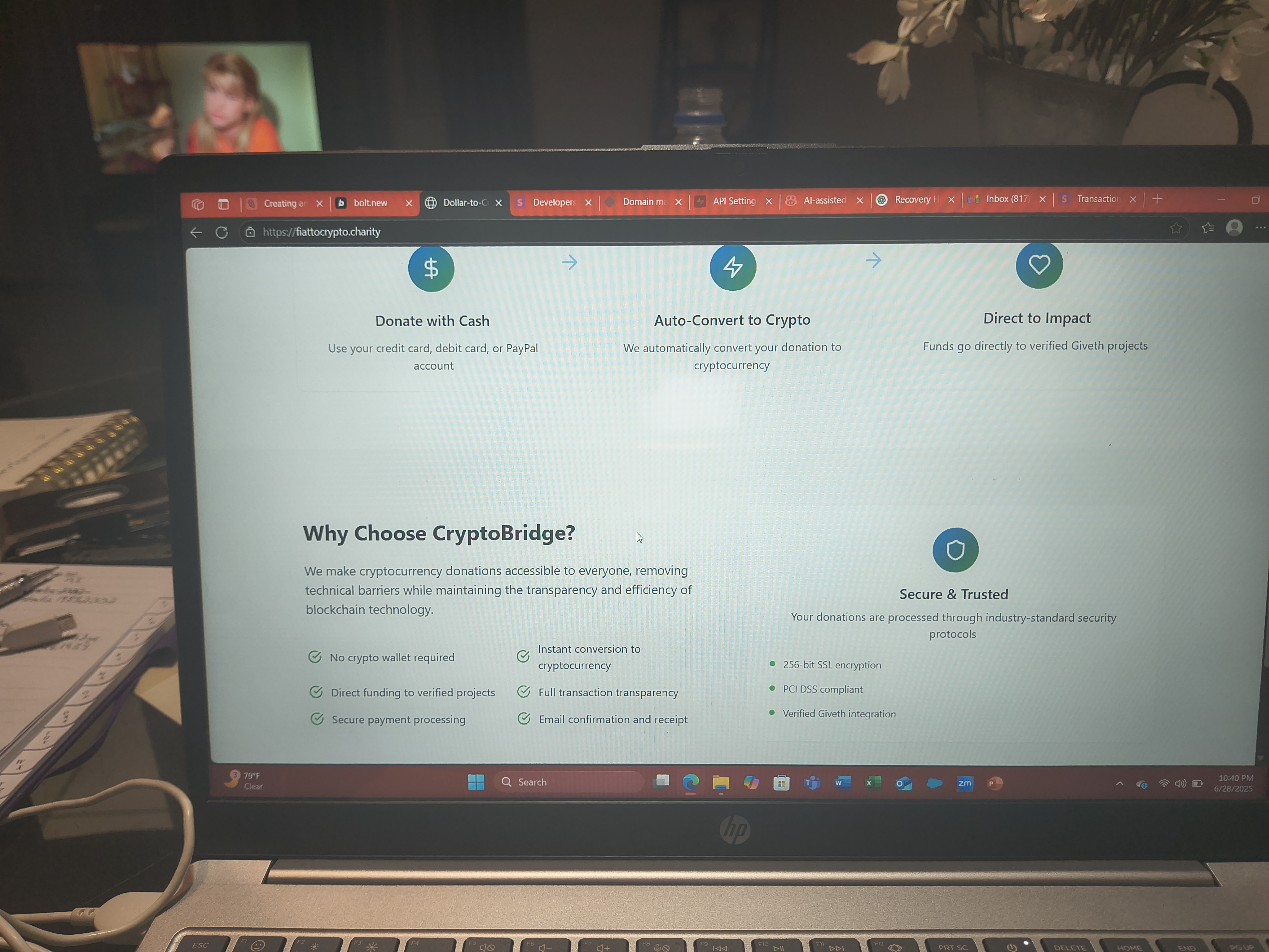 Preview of Cash2Crypto Bridge: Web2 Donations for Web3 Projects
