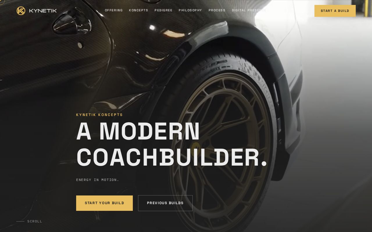 Preview of Kynetik Koncepts Landing Page