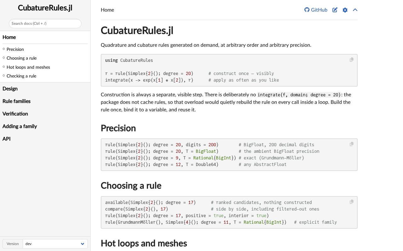Preview of CubatureRules Jl