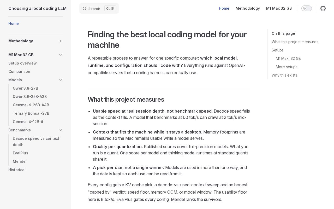 Preview of How I am choosing what local LLM to code with